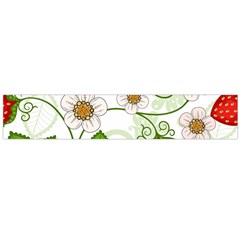 Strawberry Fruit Leaf Flower Floral Star Green Red White Flano Scarf (large) by Mariart