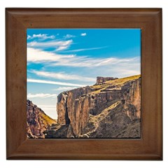 Rocky Mountains Patagonia Landscape   Santa Cruz   Argentina Framed Tiles by dflcprints