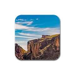 Rocky Mountains Patagonia Landscape   Santa Cruz   Argentina Rubber Square Coaster (4 Pack)  by dflcprints