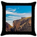 Rocky Mountains Patagonia Landscape   Santa Cruz   Argentina Throw Pillow Case (Black) Front