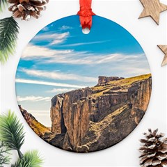 Rocky Mountains Patagonia Landscape   Santa Cruz   Argentina Round Ornament (two Sides) by dflcprints