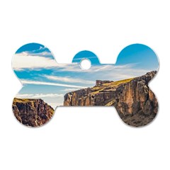 Rocky Mountains Patagonia Landscape   Santa Cruz   Argentina Dog Tag Bone (two Sides) by dflcprints