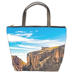 Rocky Mountains Patagonia Landscape   Santa Cruz   Argentina Bucket Bags by dflcprints