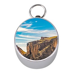 Rocky Mountains Patagonia Landscape   Santa Cruz   Argentina Mini Silver Compasses by dflcprints