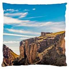 Rocky Mountains Patagonia Landscape   Santa Cruz   Argentina Large Flano Cushion Case (one Side) by dflcprints