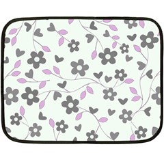 Floral Pattern Double Sided Fleece Blanket (mini)  by Valentinaart