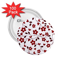 Floral Pattern 2 25  Buttons (100 Pack) 