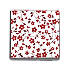 Floral Pattern Memory Card Reader (square) by Valentinaart