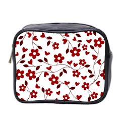 Floral Pattern Mini Toiletries Bag 2-side by Valentinaart