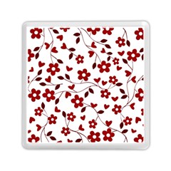 Floral Pattern Memory Card Reader (square)  by Valentinaart