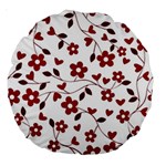 Floral pattern Large 18  Premium Round Cushions Front