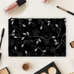 Floral Pattern Cosmetic Bag (large)  by Valentinaart