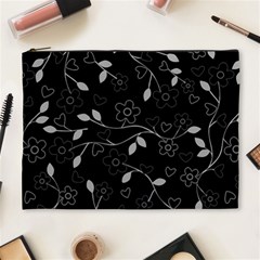 Floral Pattern Cosmetic Bag (xl) by Valentinaart