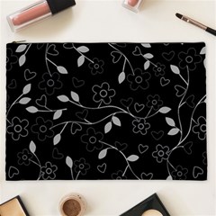 Floral Pattern Cosmetic Bag (xxl)  by Valentinaart