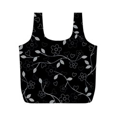 Floral Pattern Full Print Recycle Bags (m) 