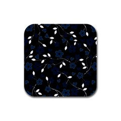 Floral pattern Rubber Square Coaster (4 pack) 