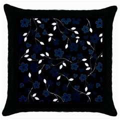 Floral pattern Throw Pillow Case (Black)