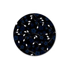 Floral pattern Rubber Coaster (Round) 