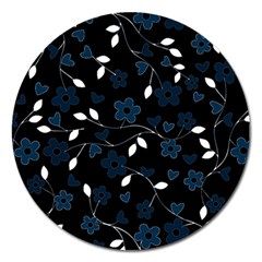 Floral pattern Magnet 5  (Round)