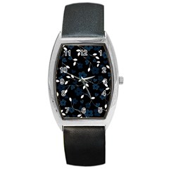 Floral pattern Barrel Style Metal Watch