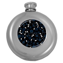 Floral Pattern Round Hip Flask (5 Oz) by Valentinaart