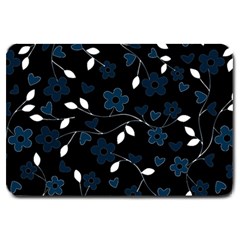 Floral Pattern Large Doormat  by Valentinaart