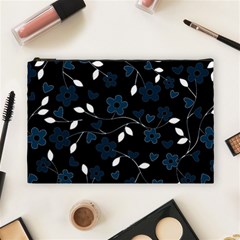 Floral pattern Cosmetic Bag (Large) 