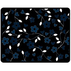 Floral pattern Double Sided Fleece Blanket (Medium) 