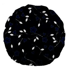 Floral pattern Large 18  Premium Flano Round Cushions