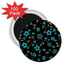 Floral Pattern 2 25  Magnets (100 Pack) 