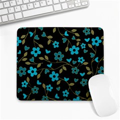 Floral Pattern Large Mousepads by Valentinaart