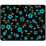 Floral pattern Fleece Blanket (Medium)  60 x50  Blanket Front