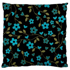 Floral Pattern Standard Flano Cushion Case (one Side)