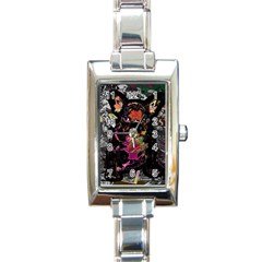 Bulldog Rectangle Italian Charm Watch by Valentinaart