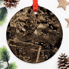 Vintage Newspaper  Ornament (round) by Valentinaart