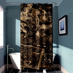 Vintage Newspaper  Shower Curtain 36  X 72  (stall)  by Valentinaart