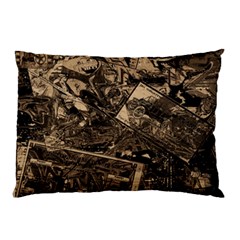 Vintage Newspaper  Pillow Case (two Sides) by Valentinaart