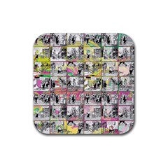 Comic Book  Rubber Coaster (square)  by Valentinaart