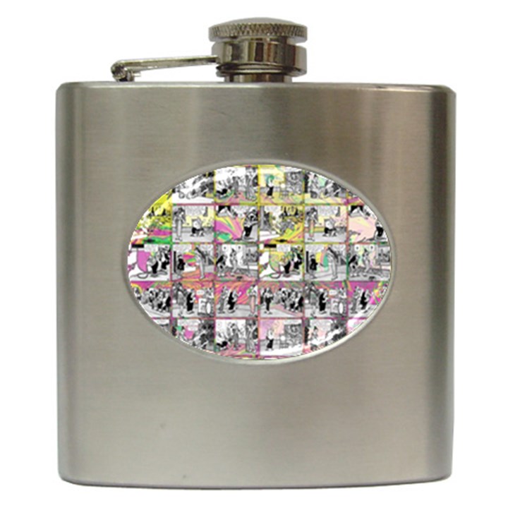 Comic book  Hip Flask (6 oz)