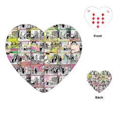 Comic Book  Playing Cards (heart)  by Valentinaart