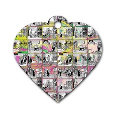 Comic Book  Dog Tag Heart (two Sides) by Valentinaart