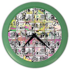 Comic Book  Color Wall Clocks by Valentinaart