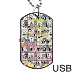 Comic Book  Dog Tag Usb Flash (two Sides) by Valentinaart