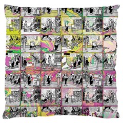 Comic Book  Large Cushion Case (two Sides) by Valentinaart