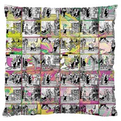 Comic Book  Large Flano Cushion Case (one Side) by Valentinaart