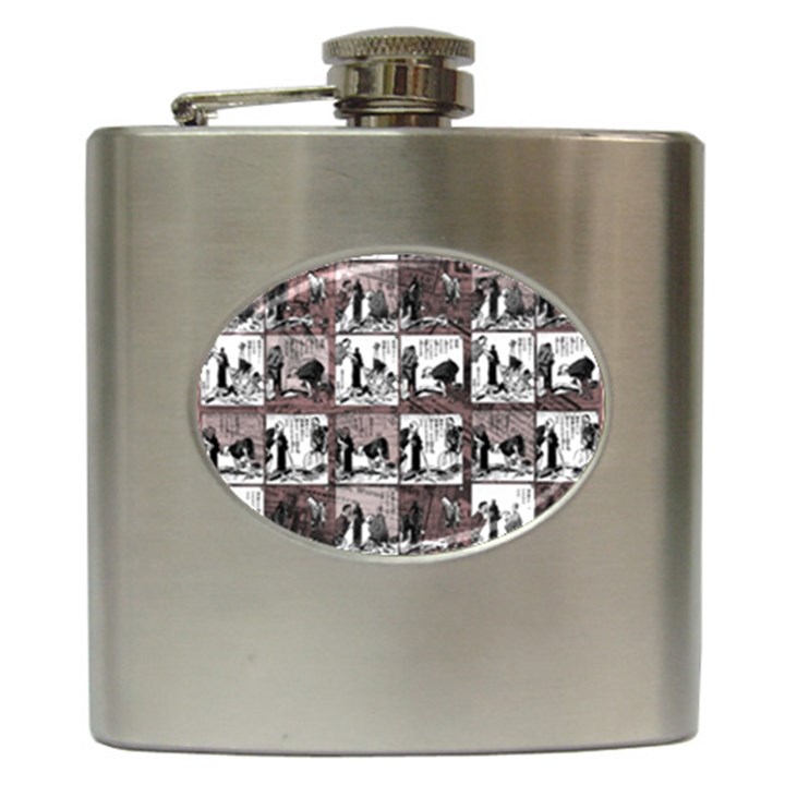 Comic book  Hip Flask (6 oz)