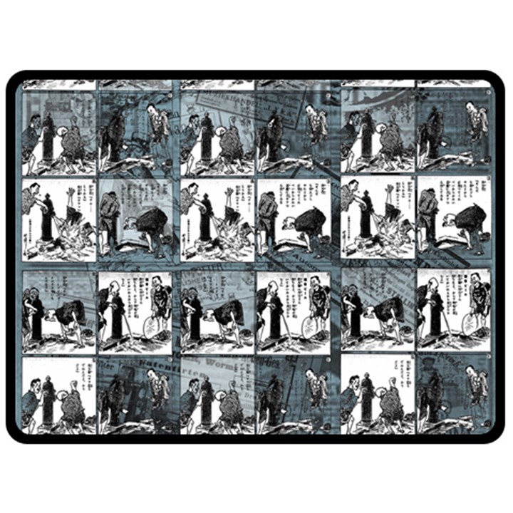 Comic book  Double Sided Fleece Blanket (Large) 