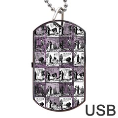 Comic Book  Dog Tag Usb Flash (two Sides) by Valentinaart