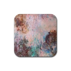 Cold Stone Abstract Rubber Coaster (square)  by digitaldivadesigns