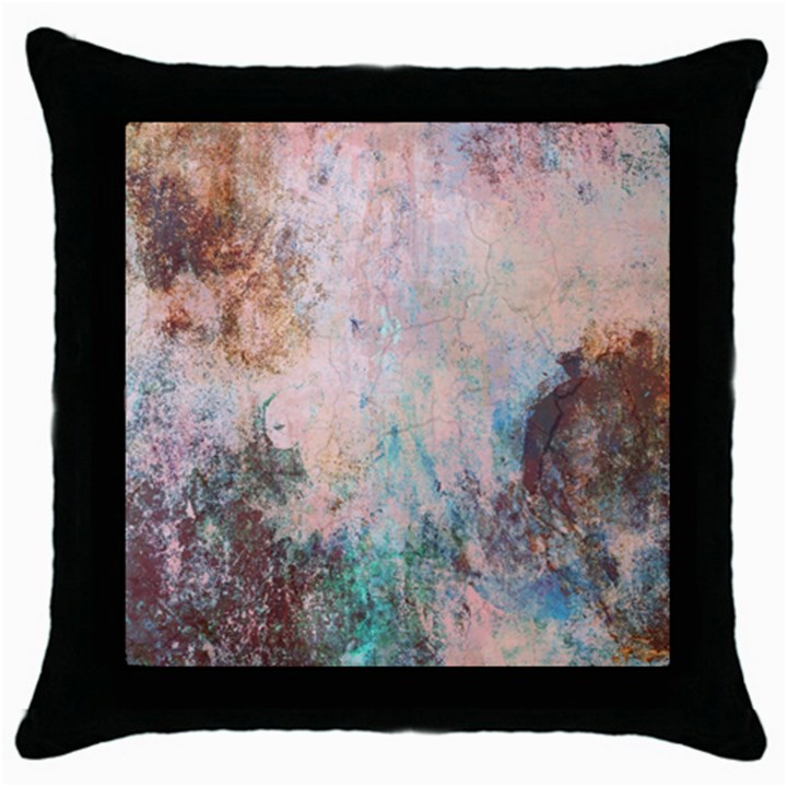 Cold Stone Abstract Throw Pillow Case (Black)